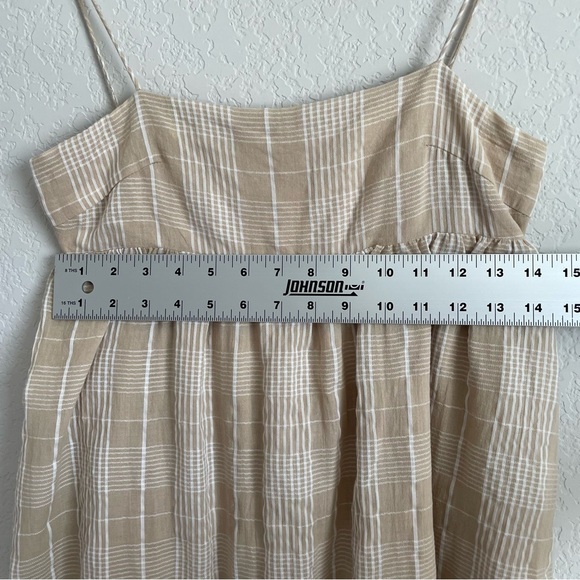 Sabo Dress Womens 4 Tan Plaid Azaria cottagecore - Picture 4 of 8